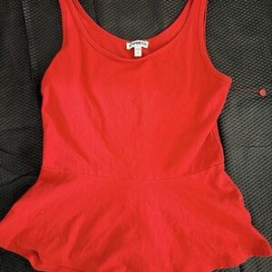 Express Scoop Neck Babydoll Red Tank Top Sz S